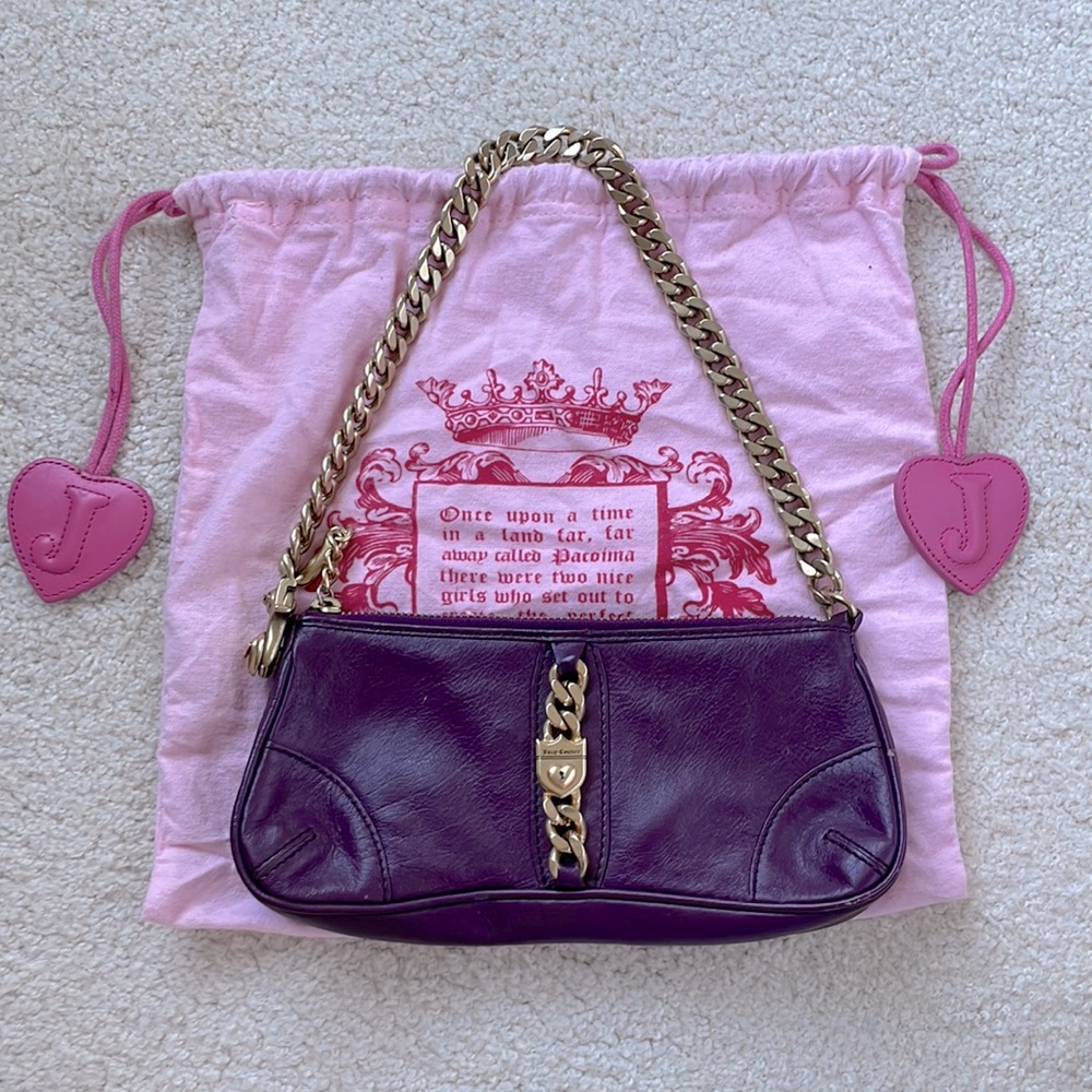 Juicy Couture Leather Chain Purse - Merlot Purple